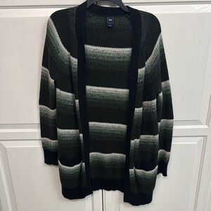 GAP cardigan sweater. Long, pockets, size medium.